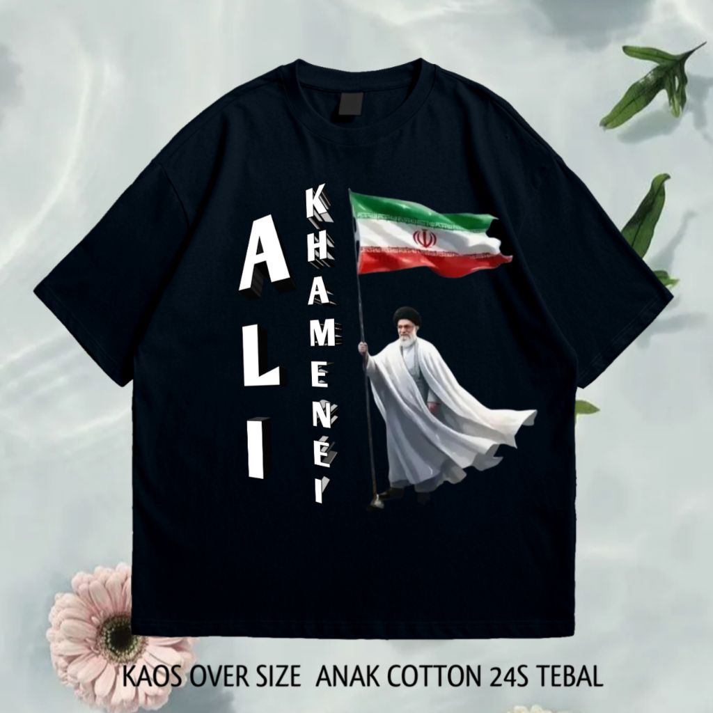 Ali Khamenei Baju Kaos Moyif Gambar Pemimpin Iran ALI KHAMENEI Katun Premium