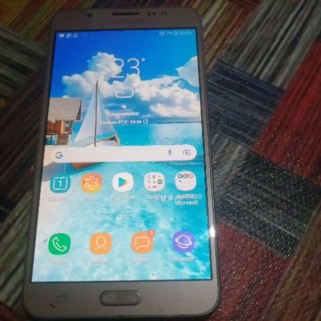 jual Hp samsung J7 2016 minus mic telepon