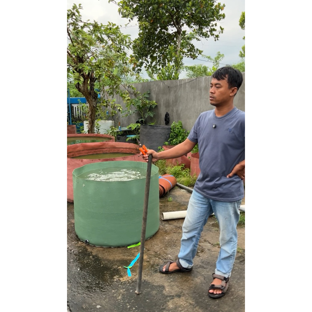 kolam karet PVC DIAMETER 1 meter tinggi 70cm untuk kolam ikan dan tandon air