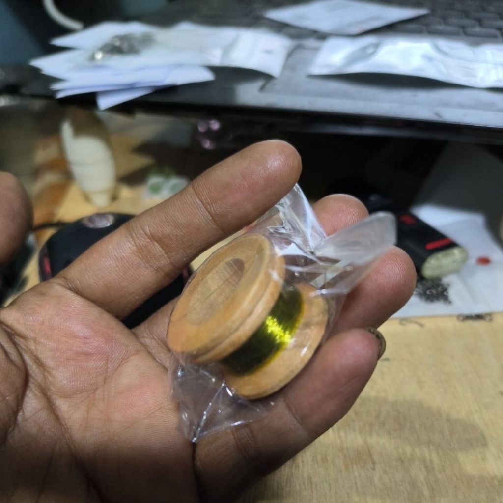 gulungan senar pancing kecil wader bonus senar