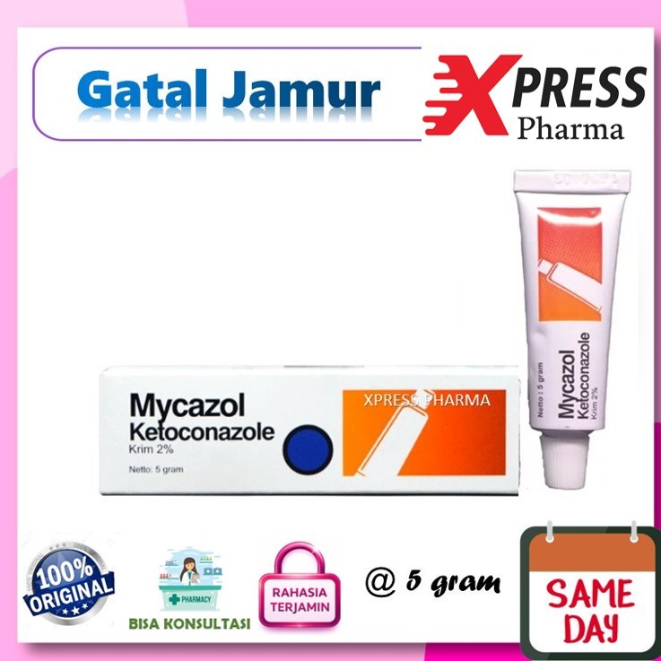 XPRESS   Mycazol Cream 5g 2% Obat Gatal Jamur Salep Krim Micazol Mykazol Mycasol Micasol ketoconazol