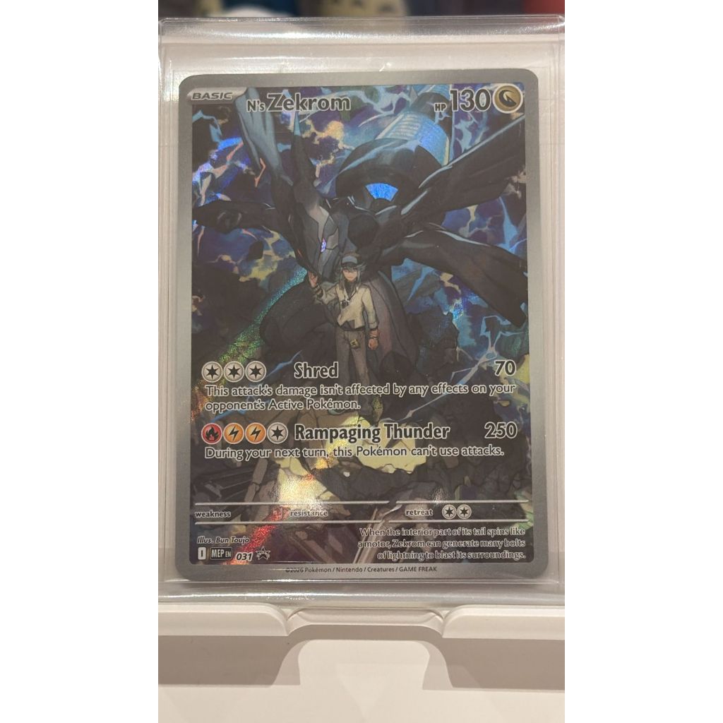 Kartu Pokemon N's Zekrom MEP031 Promo Holo Black Star Ascended Heroes ETB Original