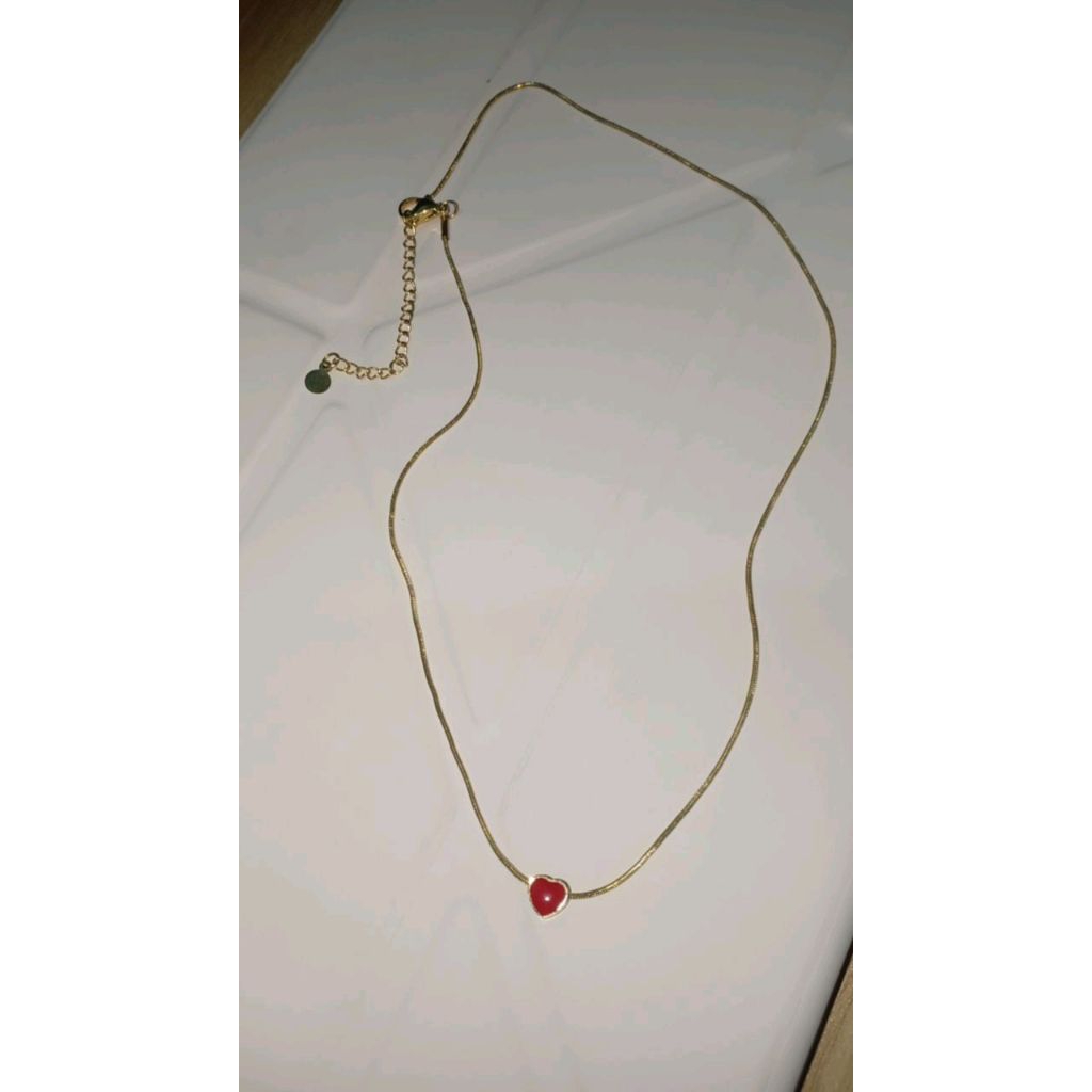 kalung titanium liontin love