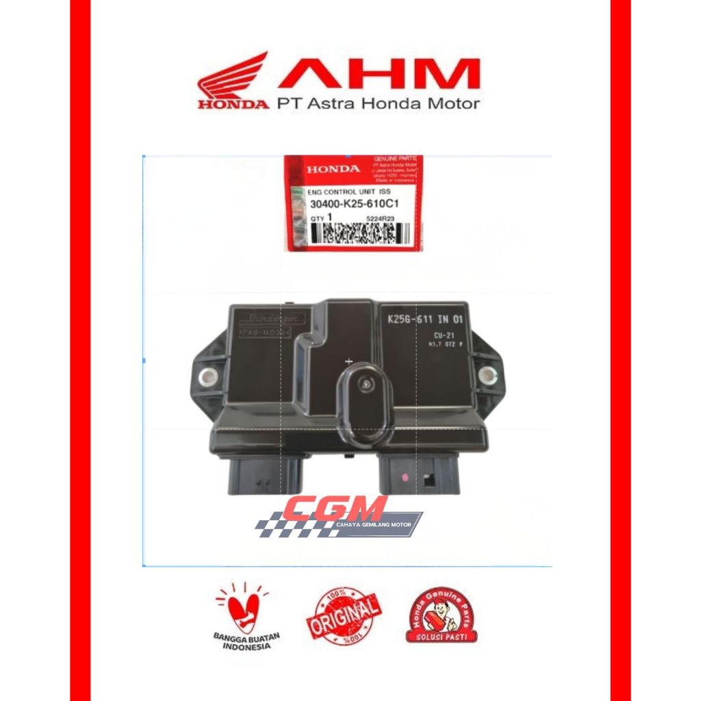 30400-K25-610C1 Ecu, ecm, cdi beat f1, scoopy f1 2013-2016 iss idling stop, asli honda ahm, ori hond