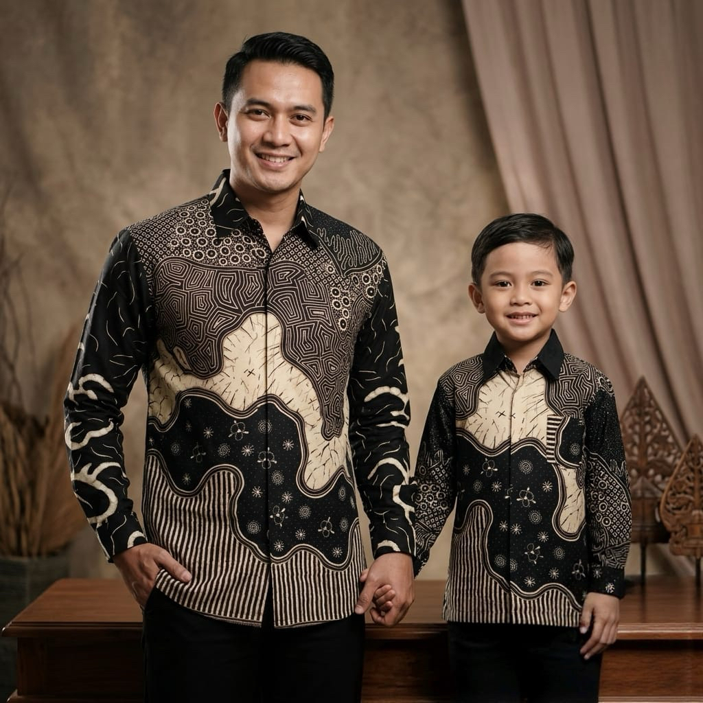 Batik Couple Ayah Dan Anak Premium Katun Solo Lengan Panjang Couple Anak Dan Ayah Motif Terbaru Simp