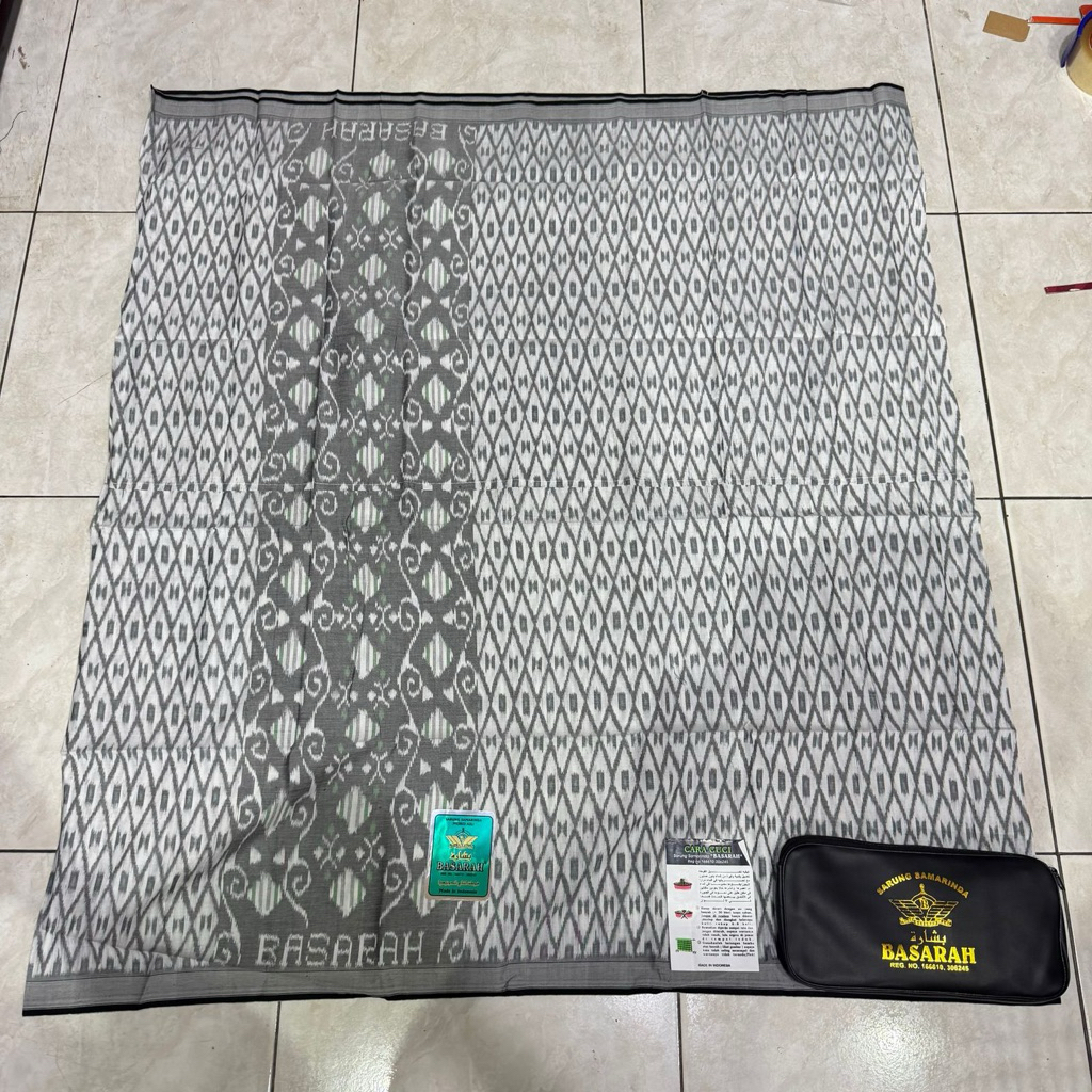 sarung tenun basarah motif kwg / goyor jahit tengah