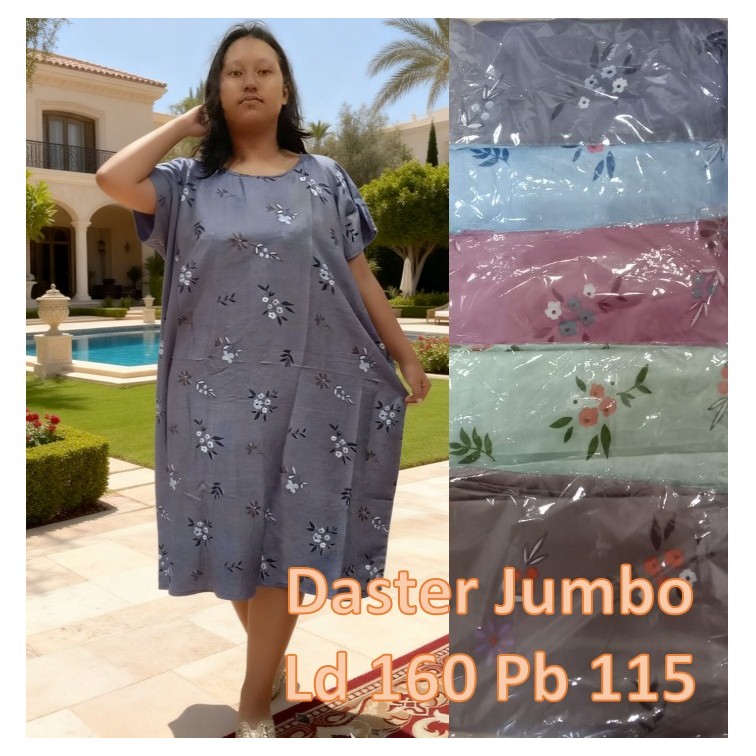 BAJU DASTER WANITA JUMBO LD 160 LENGAN PENDEK UNTK SANTAI MURAH 6XL