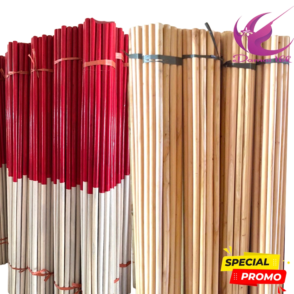 Tongkat Pramuka Polos / Merah Putih - Toya Pramuka Bahan Kayu
