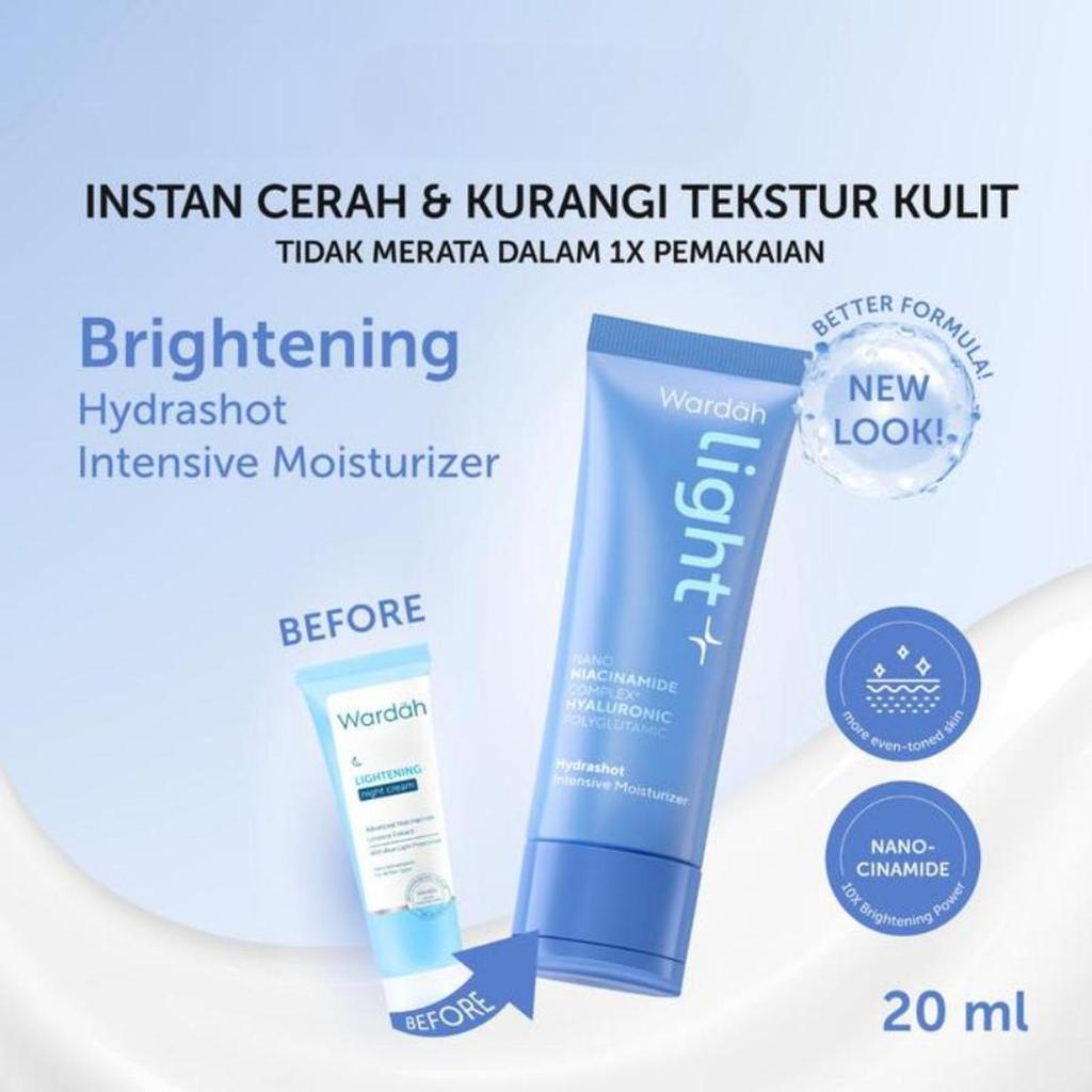 Wardah Light plus Lightening day night cream pelembab krim siang malam 20ml