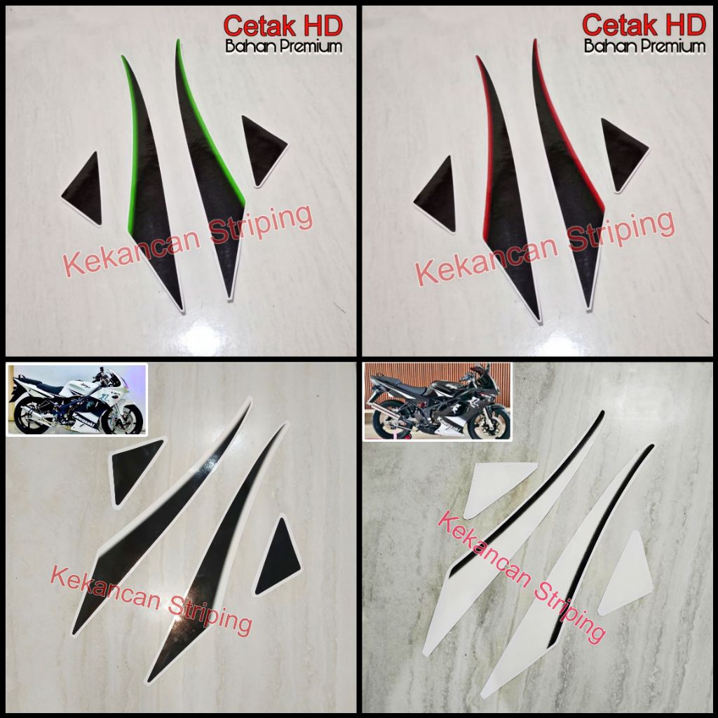 Striping sticker Cover Body Belakang Ninja RR OLD Gen 4 (Tahun 2011 - 2012)