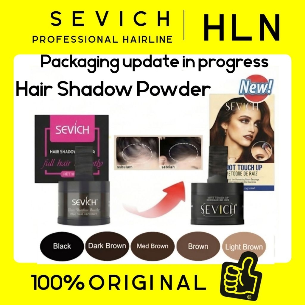 Sevich Hair shadow powder waterproof stick penutup uban rambut hairline tipis jidat tinggi instan