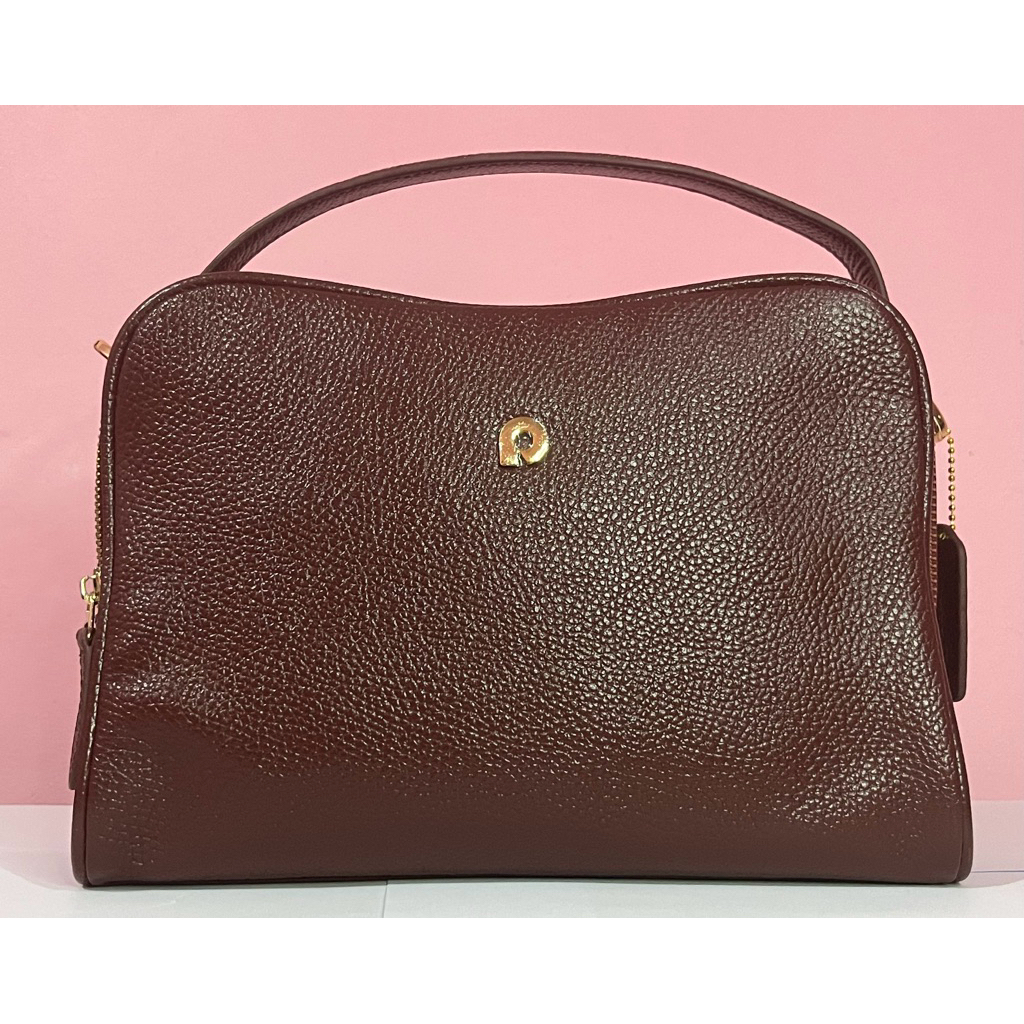 Tas Satchel Crossbody Wanita - Tas Kulit Sapi Grade A Premium Super Brand Papillon - Warna Merah Mar