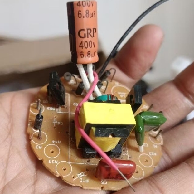 Mesin LHE ON (Nyala)18/23 Watt. 6,8uF_400v d.53mm (Bekas A1)