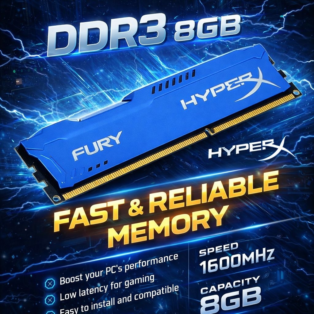 RAM FURY HYPERX DDR3 8GB SECOND NORMAL