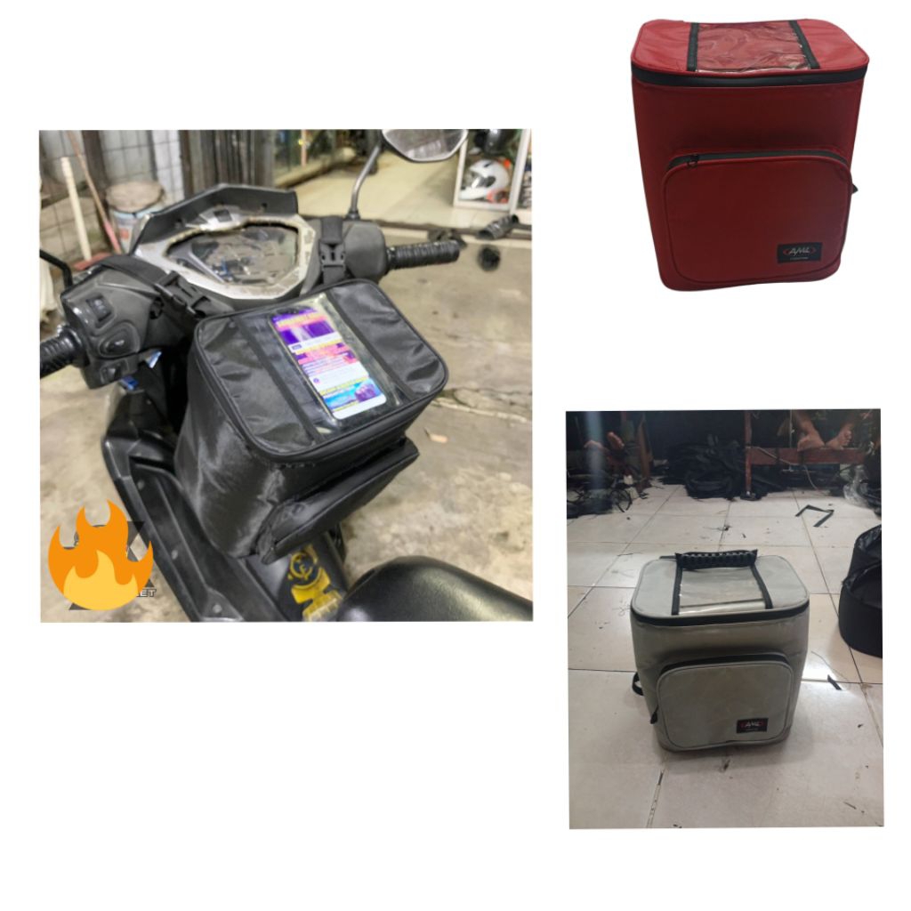 bagasi depan motor tas hp GPS Waterproof anti air harian touring universal semua motor bebek