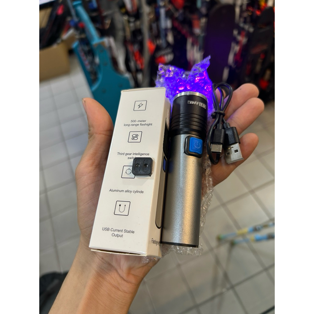 senter uv buat metal jig charger type c