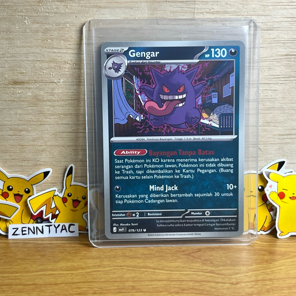 Gengar Ma4 076/123 U, Kartu Pokemon TCG Indonesia