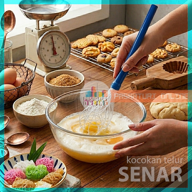 KOCOKAN SENAR  ADONAN KUE / Kocok Telor / Egg Whisker / Alat Aduk Manual