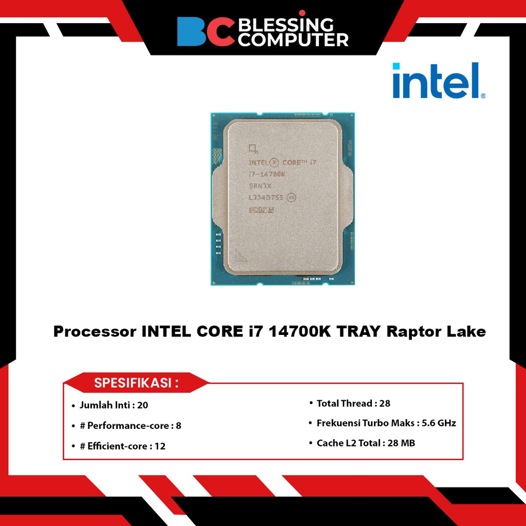 Processor INTEL CORE i7 14700K TRAY Raptor Lake