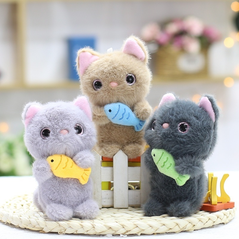 Gantungan Kunci Boneka Kucing Plush Imut | Keychain Lucu Mini