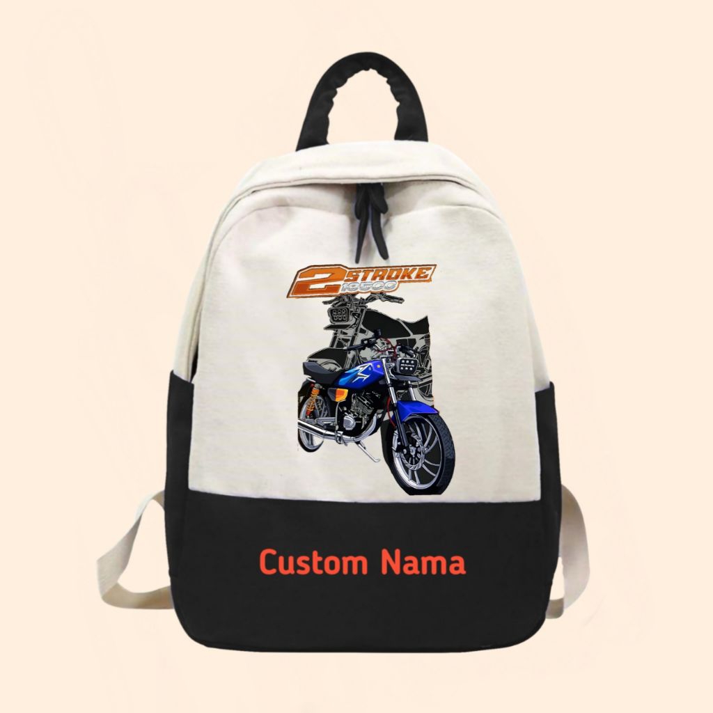Tas anak sekolah ransel motor Yamaha RX-King free nama
