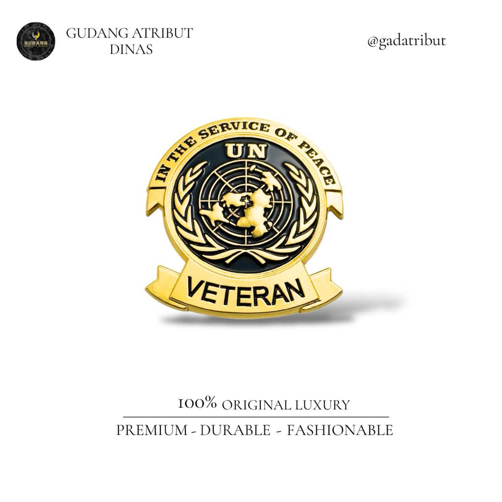 100% LUXURY Brevet UN Veteran TNI PBB/Brevet UN Veteran TNI PBB/Brevet Luxury/Atribut Dinas/Atribut 