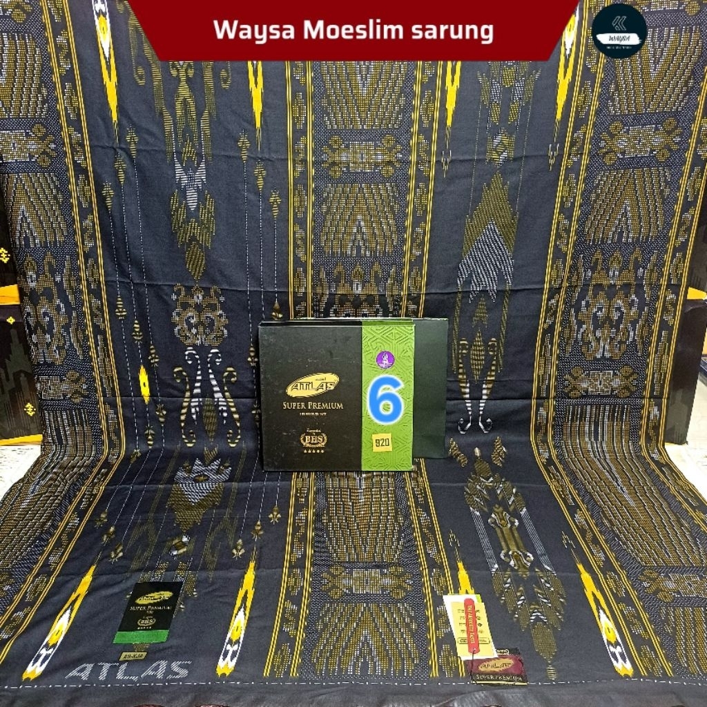 Sarung Atlas Super Premium 920 Gold & Silver Original