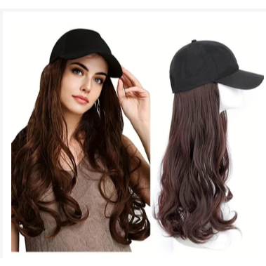 Wig Topi - Rambut Wig Curly Topi - Wig Wanita
