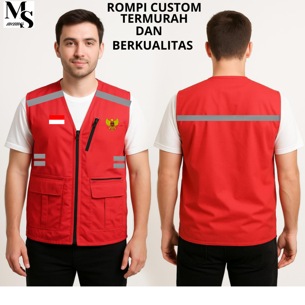 JAKET ROMPI LOGO BENDERA GARUDA INDONESIA