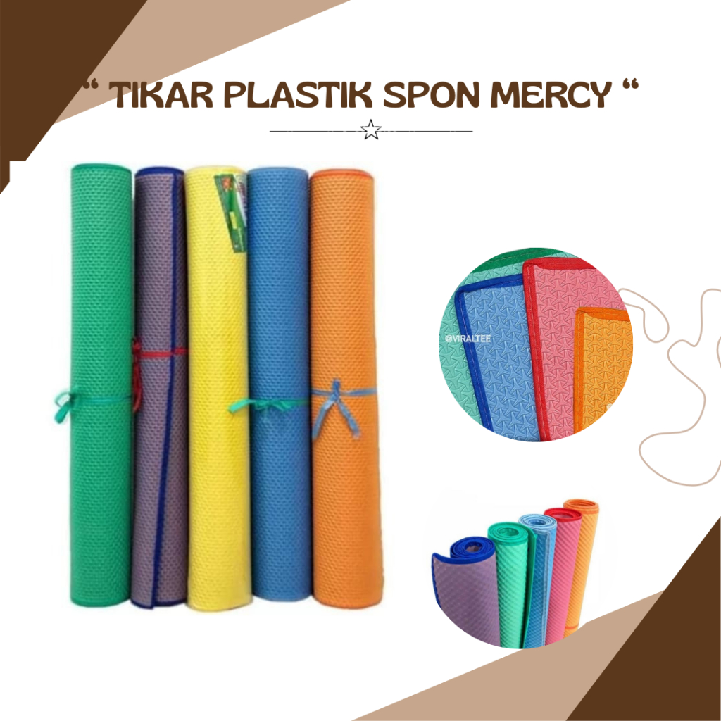 Tikar Plastik Spon Mercy Motif Totol Timbul Murah