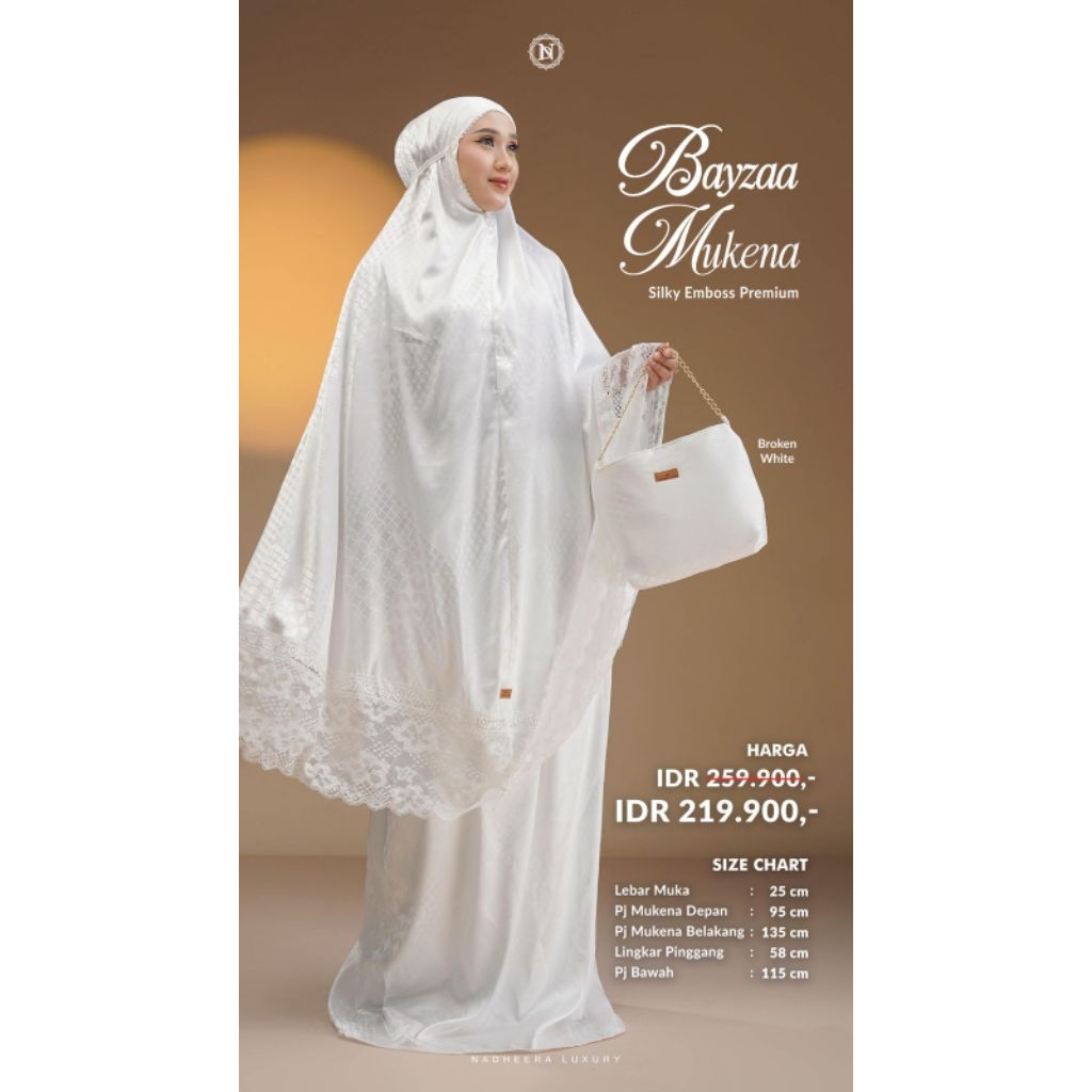 READY BAYZAA MUKENA BY NADHEERA LUXURY | MUKENA NADHEERA MEWAH