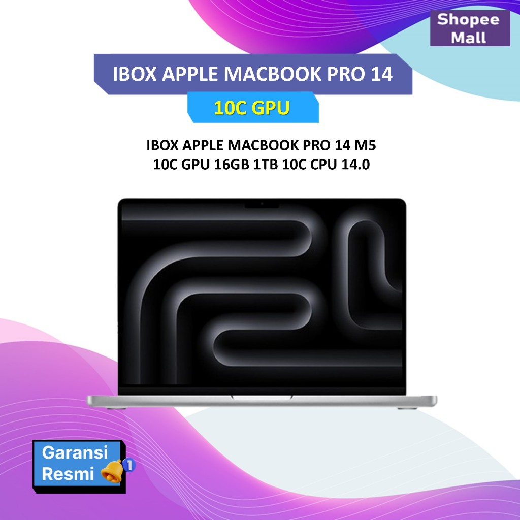 IBOX APPLE MACBOOK PRO 14 M5 10C GPU 16GB 1TB 10C CPU 14.0