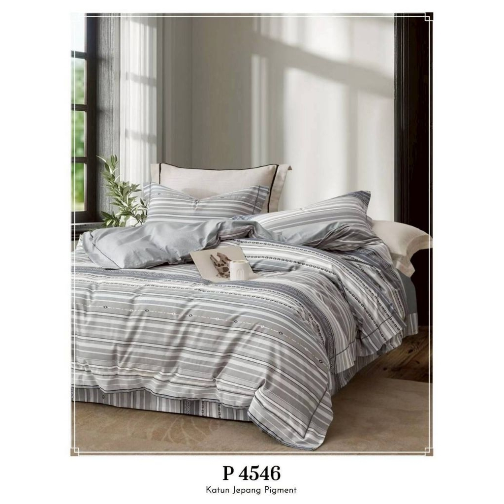 sprei set bedcover katun jepang uk 120x200x40