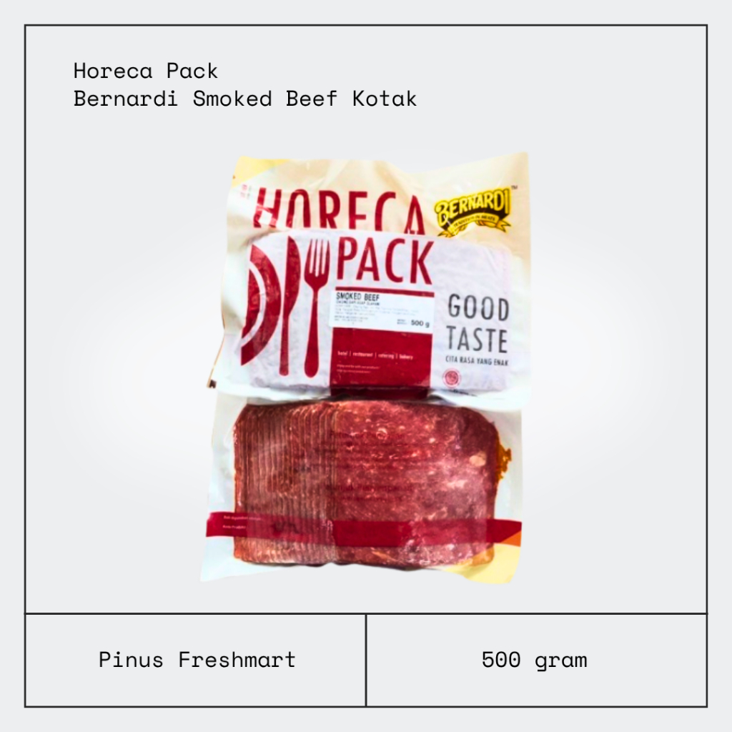 Bernardi Smoked Beef Kotak Horeca Pack 500gr / Smoked Beef Block / Smoke Beef