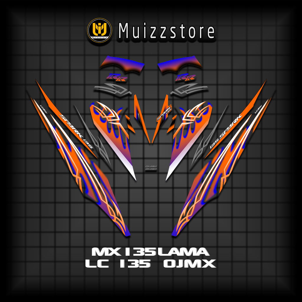 Sticker Transparan MXLama 135 Np12 / Decals LC135 / Stripping Jupiter MX / Variasi MX Viral / Muizz