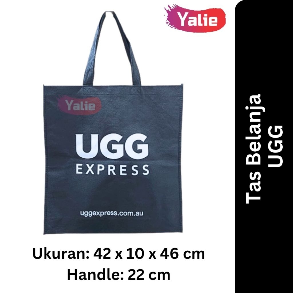 Tas Belanja UGG Spunbond Reusable Tote Bag Kantong Belanja Tas Lipat Shopping Bag Tas Kain