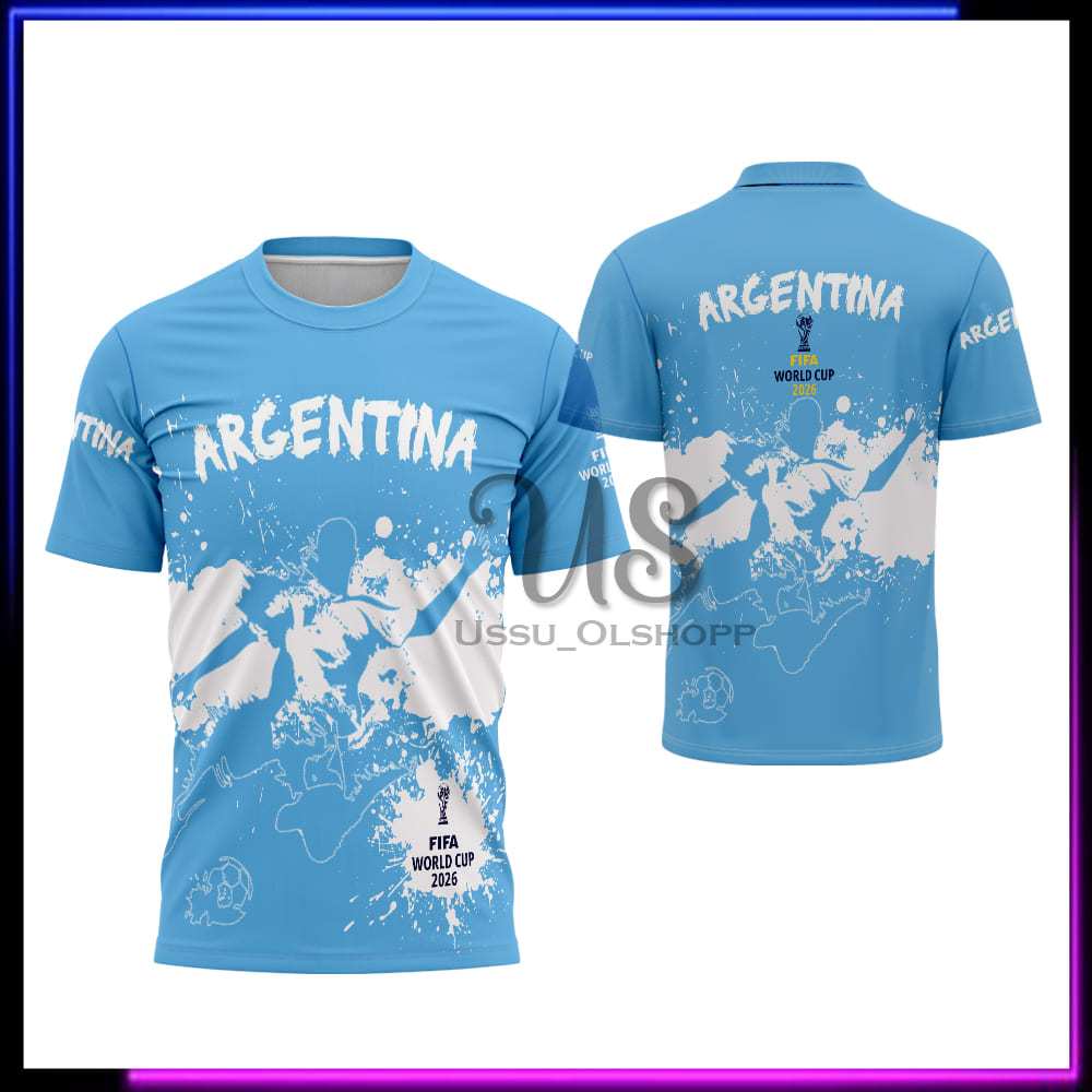 Jersey Sepak Bola Argentina / Baju Kaos Piala Dunia FIFA 2026 / Jersey Argentina