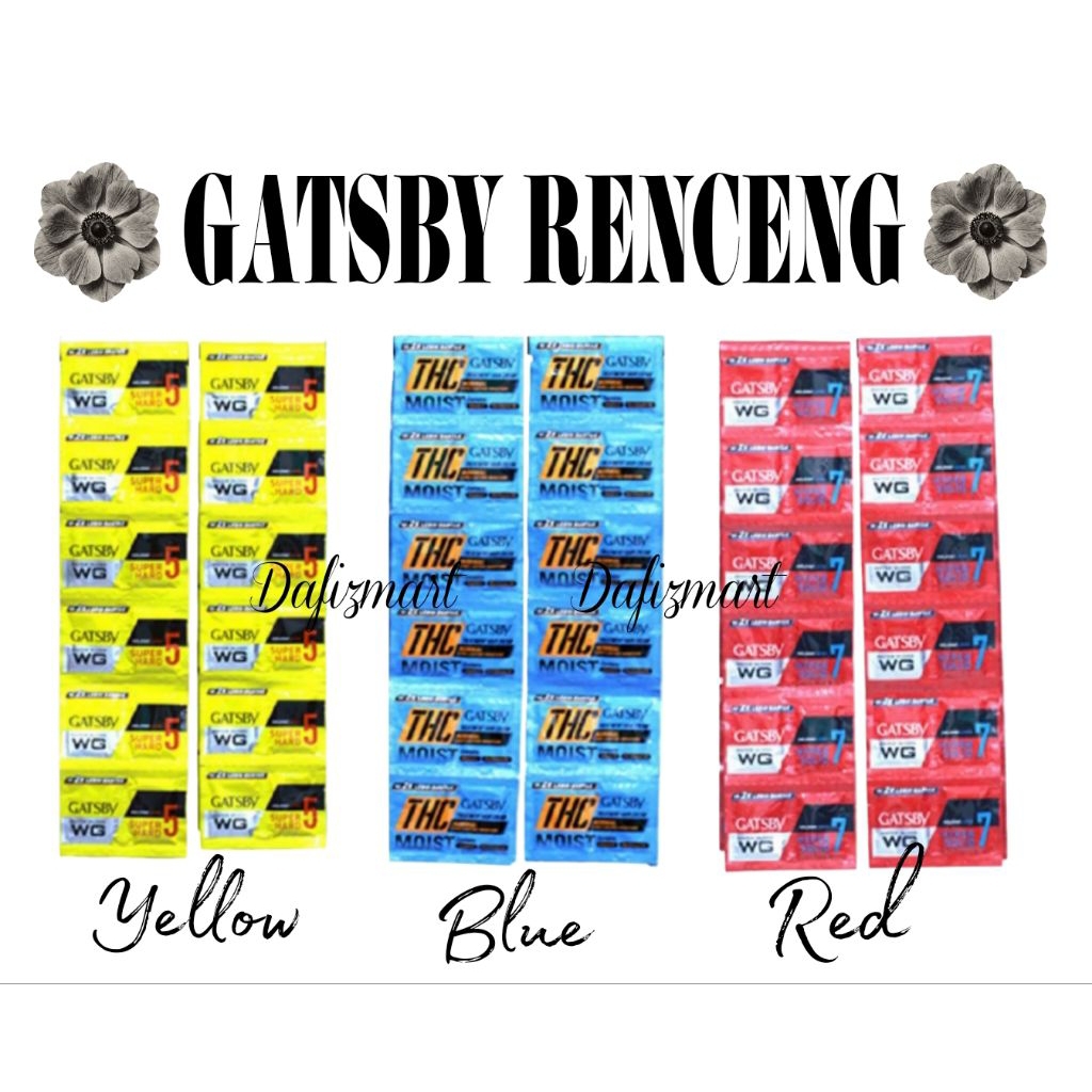 Gatsby Water Gloss Minyak Rambut Sachet 1 renceng isi 24 pcs