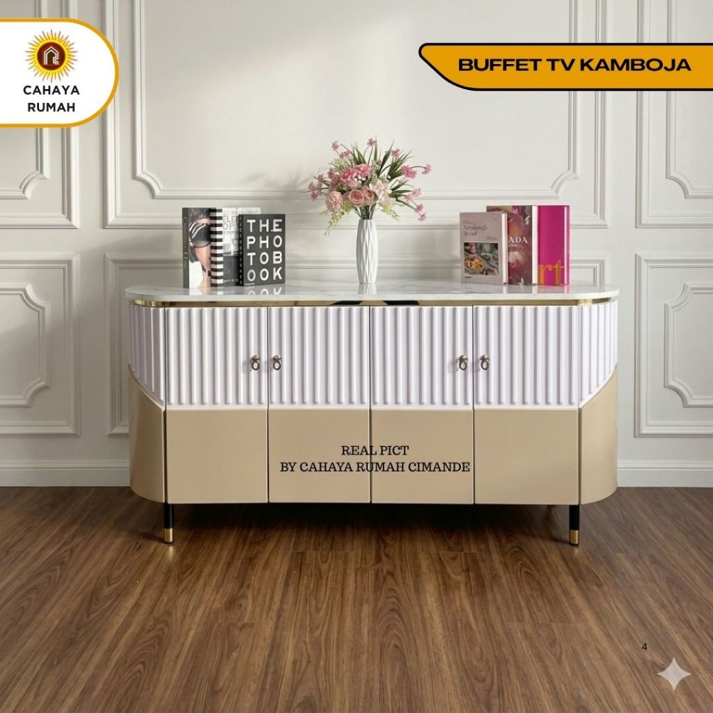 Cahaya Rumah Bojong Gede - Buffet Aesthetic Estetik Kamboja / Buffet TV / Meja TV / Meja Kecil / Mej