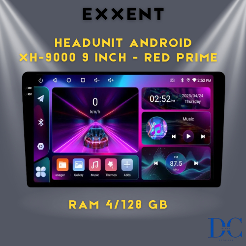 Headunit Android Mobil - Headunit Exxent XH-9000 - Ram 4/128GB - 9 Inch - Plug N Play - 100% Origina