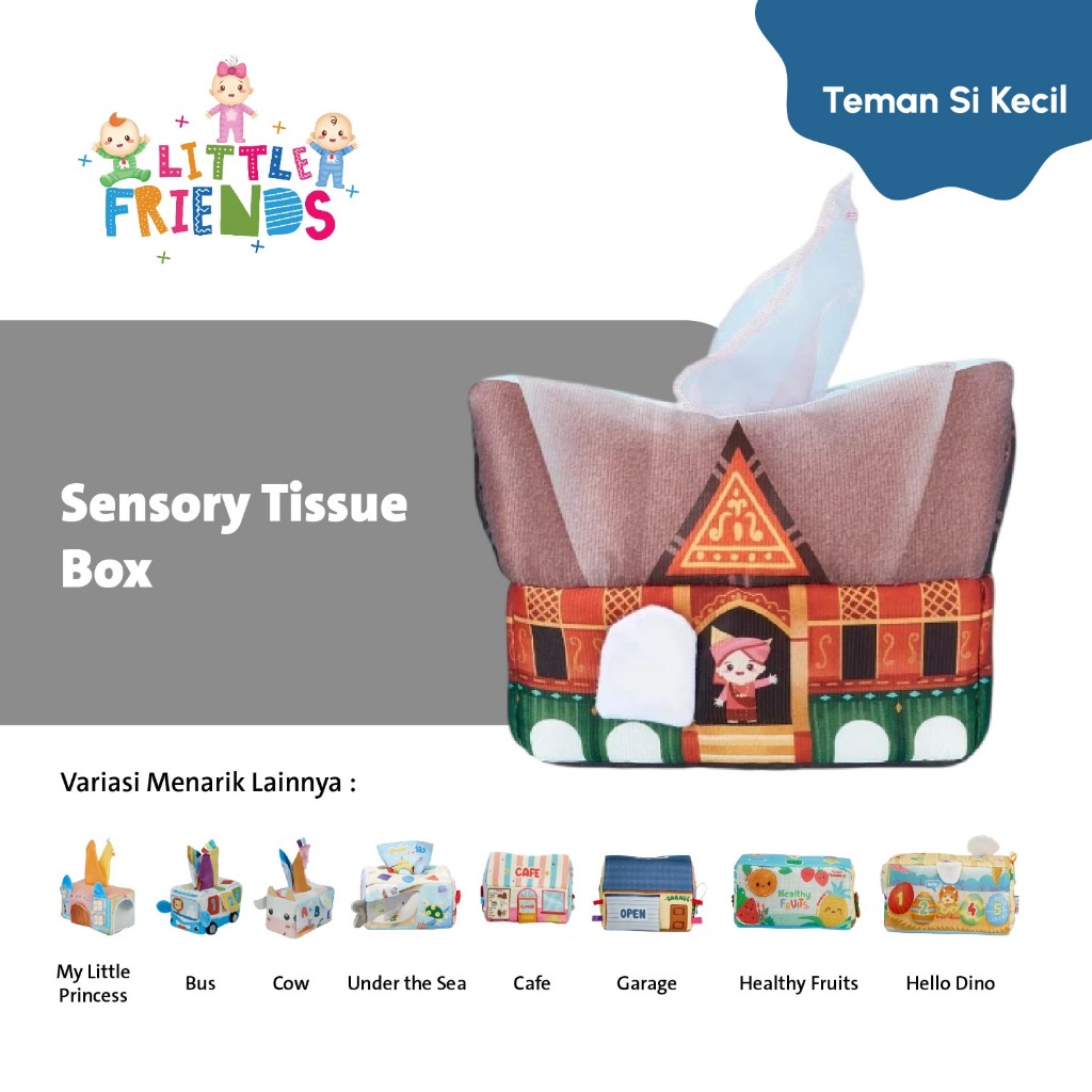 SENSORY TISSUE BOX HELLO DINO LFS6220 HEALTHY FRUITS LFS6210 GARAGE LFS6200 CAFE LFS6190 | Mainan Ta