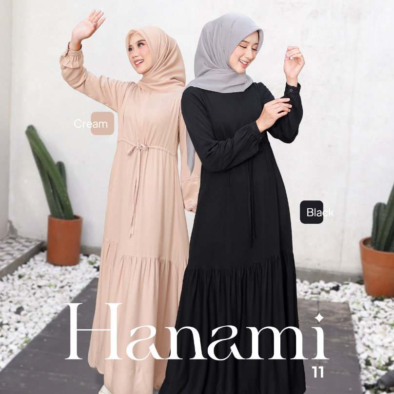GAMIS POLOS REMAJA, HANAMI 11 CREAM & HANAMI 11 BLACK (ETHICA MATARAM)