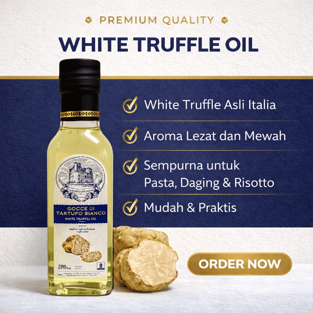 Truffle Oil White 250ml Minyak Truffle Putih Original Halal Penambah Aroma Mewah Restoran