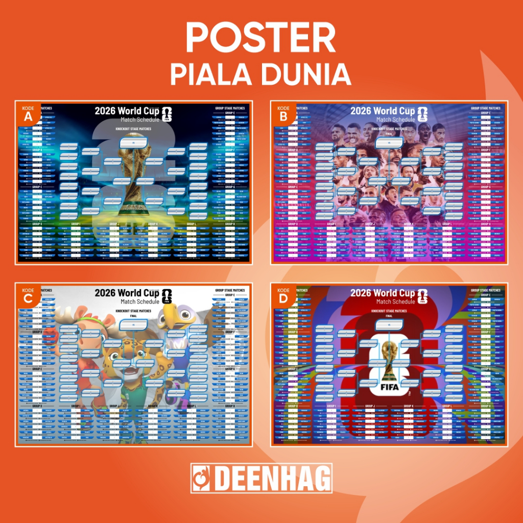 Poster JUMBO Jadl Pertandingan Piala Dunia 2026 WIB Lengkap Poster Bola Nobar Bisa Tulis Skor
