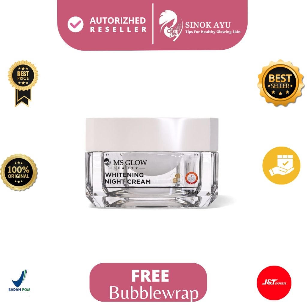 NIGHT CREAM MS GLOW WHITENING NIGHT CREAM MS GLOW CREAM MALAM MS GLOW KRIM MALAM MS GLOW KRIM WHITEN