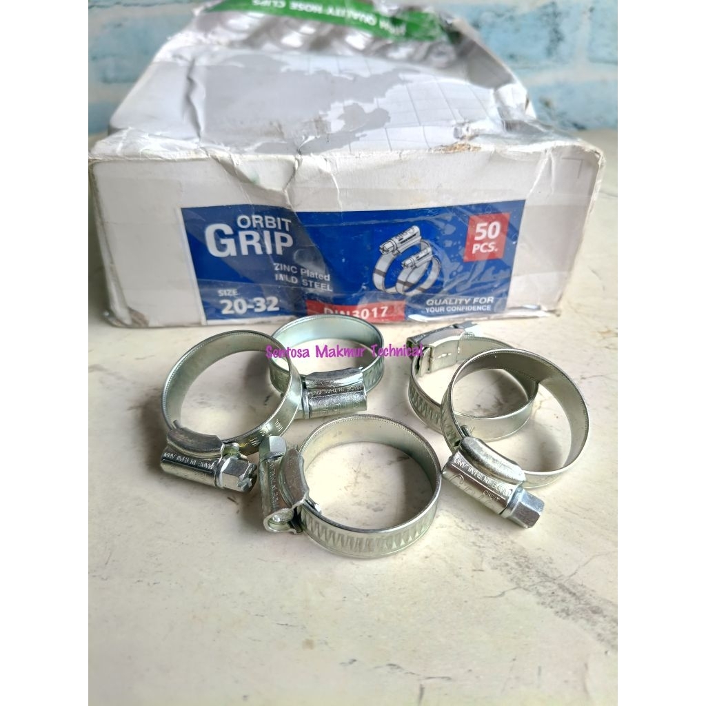 ORBIT 1-1/4" Kleman Klem Selang Hose Clamp Steel  1 1/4 Inchi 20 - 32 MM