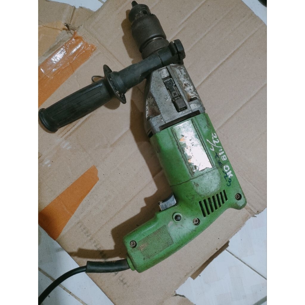 second bor drill Hitachi 13mm normal siap pakai kerja