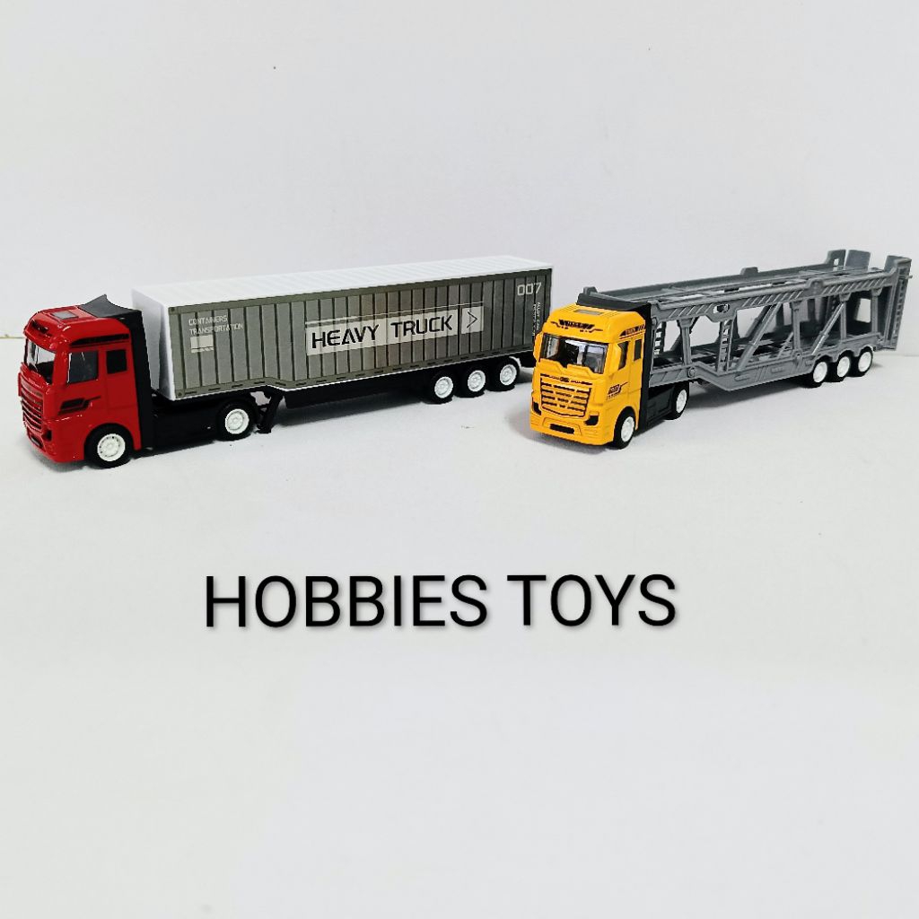 Diecast Truk Trailer Kontener - Transporter Truck