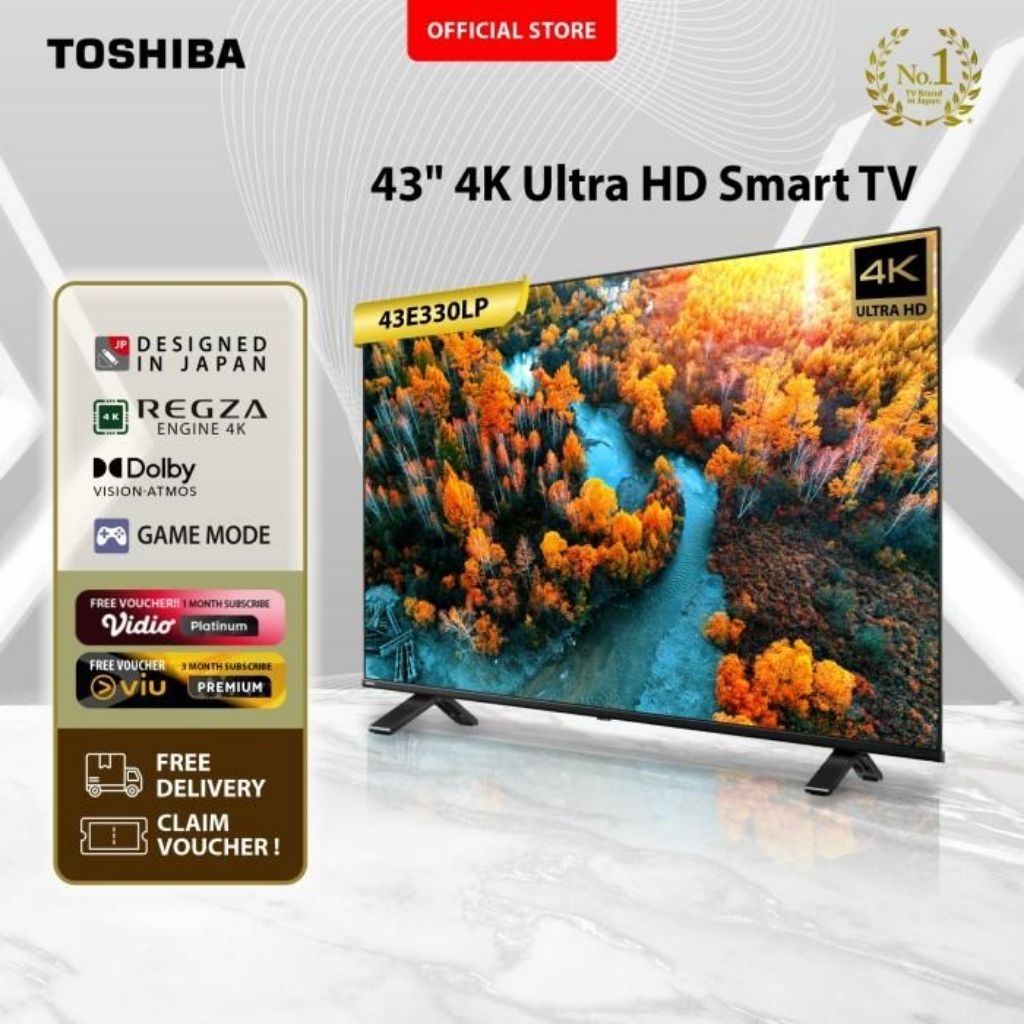 TOSHIBA GOOGLE TV UHD 43" 43 INCH 43E330LP