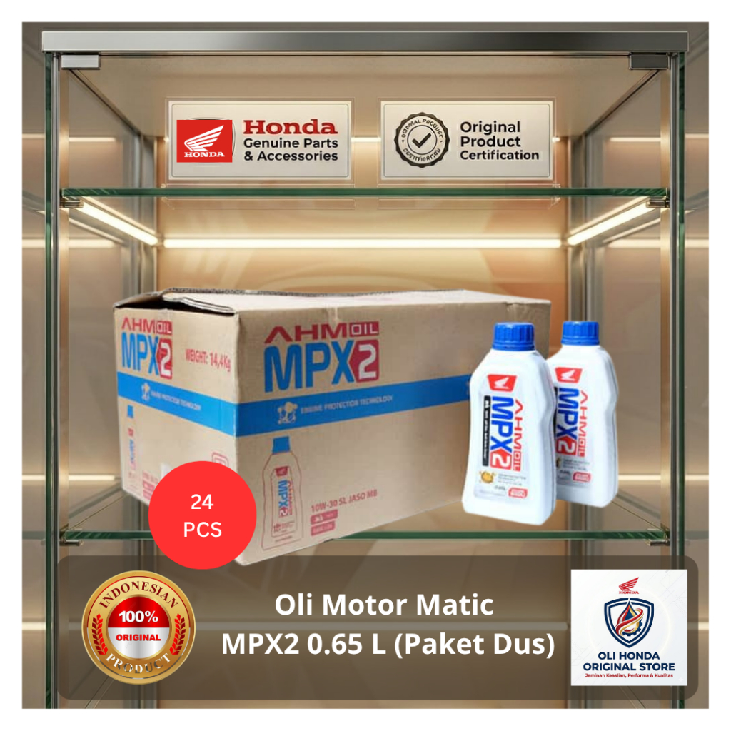 Oli Honda Matic AHM - MPX2 0.65 L Original (Paket Dus)